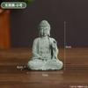 Pedra de areia verde Zen Estátua de Buda Wei do Norte Pequenos ornamentos Chá chinês criativo Pet Bonsai Micro Paisagem Escultura em pedra Decoração de aquário