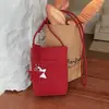 Bolso Rojo para Mujer, Nuevo Bolso de Hombro de Moda Primavera 2026, Bolso Cubo de Gama Alta, Bolso Cruzado para Teléfono para Viajar