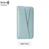 Nuevo monedero largo para mujer con textura de piel de guijarro, anti-magnético RFID, transfronterizo, con múltiples compartimentos, para talonarios, bolso de mano simple de gran capacidad