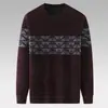 Suéter de inverno do papai, com forro de fleece e espessado, camisa base quente de chenille para homens de meia-idade, adequada para senhores mais velhos e avôs