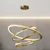 Araña de sala de estar de lujo ligero minimalista italiano, luz principal circular creativa de diseñador Bauhaus de 6 piezas para el pasillo, aluminio, otros materiales no especificados