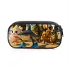 Estojo de Lápis Estilo Cartoon Pixelado Transfronteiriço para Alunos do Ensino Fundamental, Bolsa de Lápis de Camada Única com Grande Capacidade para Armazenamento de Material Escolar