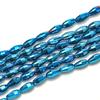 Nuevas cuentas de vidrio imitación cristal 6*10mm semillas de melón sección ovalada color plateado cuentas dispersas accesorios para joyería diy venta al por mayor