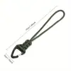 Hebilla Triangular Multifuncional para Camping al Aire Libre, Correa de Paracord de 19 cm con Mosquetón Triangular de Plástico