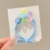 Estilo Coreano Flor Redonda Perla Niños Goma para el Cabello Moda Color Caramelo Atmósfera Goma para el Cabello Colorida Duradera Bebé Goma para el Cabello Accesorios para el Cabello