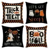 Amazon Transfronterizo Temu Popular Lino al por Mayor Funda de Almohada de Halloween Funda de Almohada Cuadrada de Felpa Funda de Almohada Cómoda
