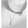 Colgante de moissanita de una palabra en plata de ley 925 con diamante de moissanita de 1 quilate, cadena de clavícula para mujer, suministro transfronterizo.