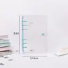 Capa de Fichário de PVC Transparente Capa de Planejador A5 Bolsa com Zíper de PVC Recarregável para Armazenamento