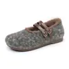 Zapatos de Algodón para Mujer de Suela Fina, Cómodos, Nuevos de Invierno, Mocasines Planos de Moda Versátiles, Zapatos Cómodos para Mamá Engrosados con Terciopelo