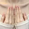 Uñas postizas aplicadas a mano, color nude esmerilado de doble cara, material PMMA moldeado por inyección, se pueden procesar, dimensionar, uñas semiacabadas