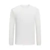 Camiseta de manga larga con cuello redondo de Lenzing Modal de doble capa para otoño e invierno, uso unisex en grupo, versátil con diseños estampados y bordados