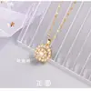 Collar Rotatorio de Acero de Titanio para Mujer, Circonita Super Brillante, Mismo Estilo de Tiktok, Cadena Clavicular Moderna y Sencilla para Mujer