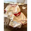 Pijama Doce de Renda com Laço Estilo Coreano de Manga Curta para Mulheres 2026 Novo de Verão Plus Size Shorts Roupa de Casa Conjunto de Duas Peças