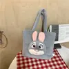 Bolsa de Pelúcia Estilo Coreano Fornecida Diretamente, Bolsa de Ombro Feminina Fofa, Bolsa de Mão Simples e Personalizada de Desenho Animado, Bolsa Raposa Nick