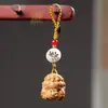 Bolsa de Dinheiro Urso Morango Esculpido em Sândalo Jacarandá Sândalo Verde Sapo Dourado Garra de Caranguejo Chaveiro Pingente para Corrente de Celular