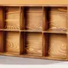 Prateleira de exposição multicamadas em madeira maciça, penteadeira em degraus, organizador de cosméticos, armazenamento para itens diversos e brinquedos, armazenamento de nove compartimentos, organizador de mesa