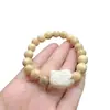 Pulsera de Gato de Madera con Aroma a Leche Dibujo Animado Pulsera de Madera con Aroma a Leche Nueva Pulsera Chinoiserie Pulsera DIY