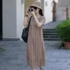 Vestido Elegante de Algodão e Seda de Alta Qualidade para Mulheres de Meia-Idade e Idosas, Novo Estiloso Verão 2026 Vestido Hanfu Floral para Mães Estilo Nacional
