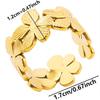 Anillo de acero inoxidable 304 acero titanio anillo de costura de flores para hombres y mujeres nicho viento frío simple apertura ajustable