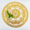 Novo Tapete Isolante Hot Stamping em Forma de Flor Transfronteiriço, Jogo Americano Sem Lavagem, Tapete para Hotel Casa Comida Ocidental, Nova Forma de Flor Multiespecificação