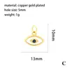Acessórios Populares DIY Europeus e Americanos Cobre Ouro 18K Olho do Diabo Joias Colar Pingente Olho da Turquia