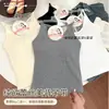 Popular Top de Algodón Puro Estilo Coreano, Largo, Versátil, Ajustado, con Almohadillas en el Pecho, Camisola para Mujer con Espalda Descubierta de Encaje