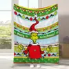 Navidad Habitación Dormir Transfronterizo Franela Cálido Sala de Estar Hogar Venta Caliente Impreso Cómodo Manta Cubierta Manta de Dibujos Animados