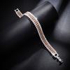 Comércio Eletrônico Transfronteiriço Long Rui fornece nova pulseira de cristal romano de luxo feminina corrente de garra de diamante completo dourada atacado