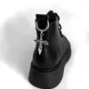 Personalidade Exagerada Caveira Espinhos Nó de Coração Fivela de Sapato Design Versátil Destacável Botas Martin Salto Acessórios para Sapato Pingente