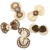 Novos Acessórios de Cabelo Flor de Pérola Renda Cor Contrastante Café com Leite Retro Outono e Inverno Bolsas de Roupa Acessórios DIY