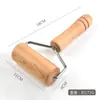 Rodillo de Madera de Haya Rodillo Doméstico Tipo Rodillo Antiadherente Harina Piel de Empanadilla Herramienta Especial Rodillo de Madera Maciza de Doble Cabeza