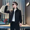 Jaqueta casual de trabalho da moda para homens, jaqueta patchwork casual de moda para primavera e outono, novo top de outono masculino 2026