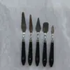 Juego de Raspadores para Pintura al Óleo con Mango de Madera y Acero Inoxidable, Espátula para Pintura, Suministros de Arte al por Mayor, Suministros para Pintura al Óleo