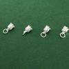 Plata Pura 999 Plata Brillante Flor de Trompeta Colgante Pequeño Accesorio DIY Pulsera Hilo Colgante Collar