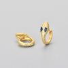 Europeo y Americano Transfronterizo Retro Serpiente Espíritu Personalidad Lujo Ligero Hebilla de Oreja Nicho Texturizado Arete Exótico Serpiente 9 Aretes Estilo Spice Girl