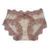 Pantaletas Sexy de Encaje de Satén Francés para Niñas, Entrepierna de Algodón Antibacteriano con Abertura de Malla, Cintura Media Cubridora de Cadera, Calzones para Mujer