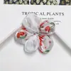 Flores de Tela Dulces y Brillantes con Estampado de Cerezas para Accesorios de Cabello Hechos a Mano, Fundas de Teléfono, Ropa, Zapatos, Sombreros y Accesorios Decorativos