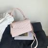 Bolsa Nova de Design Coreano 2025, Bolsa Transversal Quadrada Pequena Retro Fashion e Texturizada, Bolsa de Ombro Simples e Estilosa Tendência para Meninas