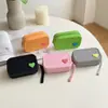 Bolsa de maquillaje de silicona, bolsa impermeable portátil para almacenamiento de cuidado de la piel, neceser de viaje para lápiz labial, brochas de maquillaje, tarjeta de identificación y monedero