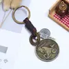 Llavero Unisex Versátil Creativo de los Doce Signos del Zodiaco con Patrón Personalizado Símbolos Colgante Decorativo de Doble Capa Accesorio