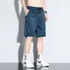 Pantalones Cortos de Cinco Puntos de Seda Helada Delgada de Verano para Hombre, Holgados, Transpirables, Casuales, de Longitud Media Rectos, Estilo de Verano para Hombre