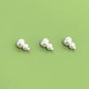 Plata Pura S990 Plata Lisa Agujero Pasante Cuentas Sólidas de Calabaza Accesorios para Joyería Pulsera DIY Cuentas Espaciadoras Cuentas de Barril Venta al por Mayor