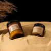 Suministro transfronterizo de velas aromáticas de 8 oz cera de soja sin etiqueta LOGO botellas de vidrio marrón velas aromáticas de 200 g