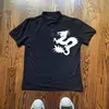 Comércio Exterior Europeu e Americano Transfronteiriço Y2K Retro Punk Manga Curta Impresso Personalizado Solto Camisa Polo Camiseta Top Moda High Street