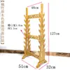 Estante de Piso de Múltiples Niveles de Doble Cara para Espadas y Sables, Estante para Flautas y Estante Universal para Armas de la Ciudad de Longquan