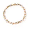 Pulsera de Nuevo Estilo Europeo y Americano con un Toque de Lujo para Mujer, con Cobre Incrustado con Diamantes, Diseño de Espiga de Trigo Super Brillante, Joyería de Moda para el Día a Día para Amigas