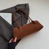 Bolso Baguette Retro de Gamuza Estilo Coreano para Mujer 2025 Otoño Nuevo de Aspecto Elevado Nicho Casual Bolso de Hombro Axila