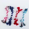 Venta al por mayor del fabricante Juguetes de Nudo de Algodón para Mascotas Limpieza de Dientes y Masticación para Perros Cuerda de Algodón de Doble Sección Pequeña Cuerda para Masticar Juguetes para Perros
