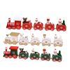 Decoraciones Navideñas Tren de Madera Navideño Jardín de Niños Regalos de Vacaciones de Navidad Exhibición de Ventana Juguetes Navideños