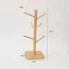 Portavasos de Agua de Bambú con Drenaje Portavasos de Almacenamiento Estante de Almacenamiento para Tazas Estante para Llaves Joyas de Entrada Estante de Almacenamiento Venta al por Mayor Transfronteriza